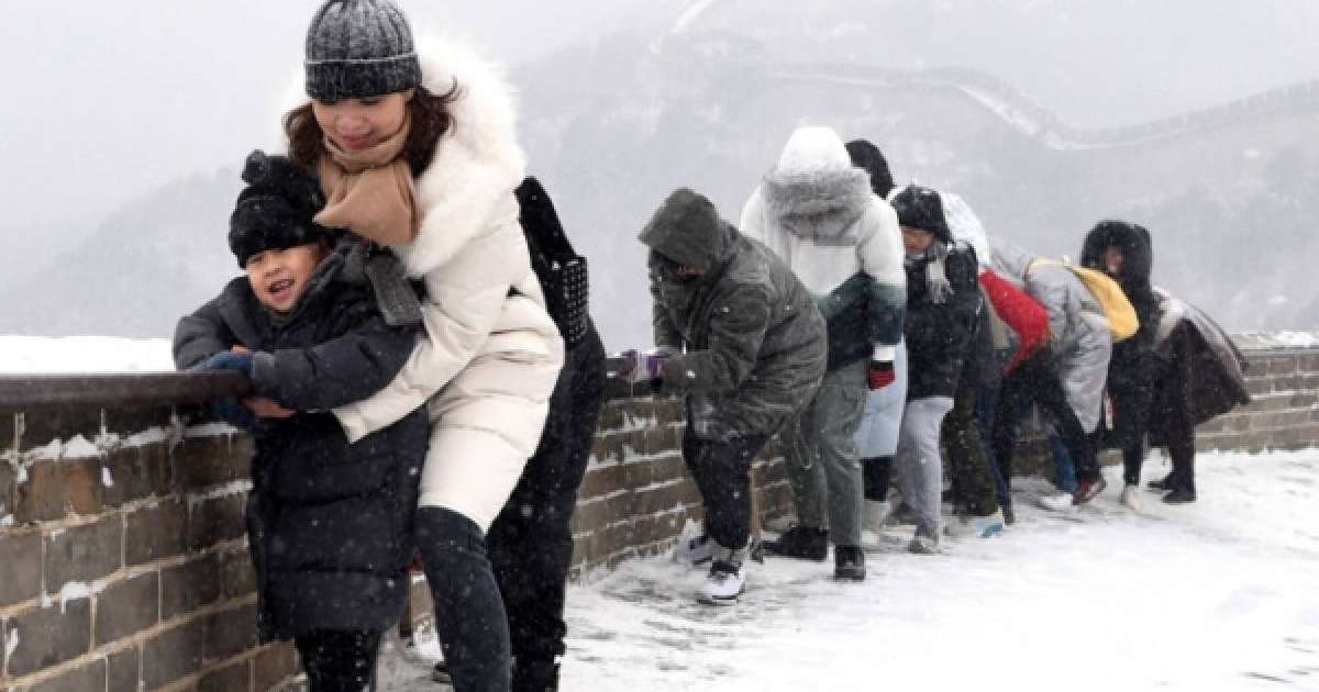 Ұлы Қытай қорғаны "қатып" қалды