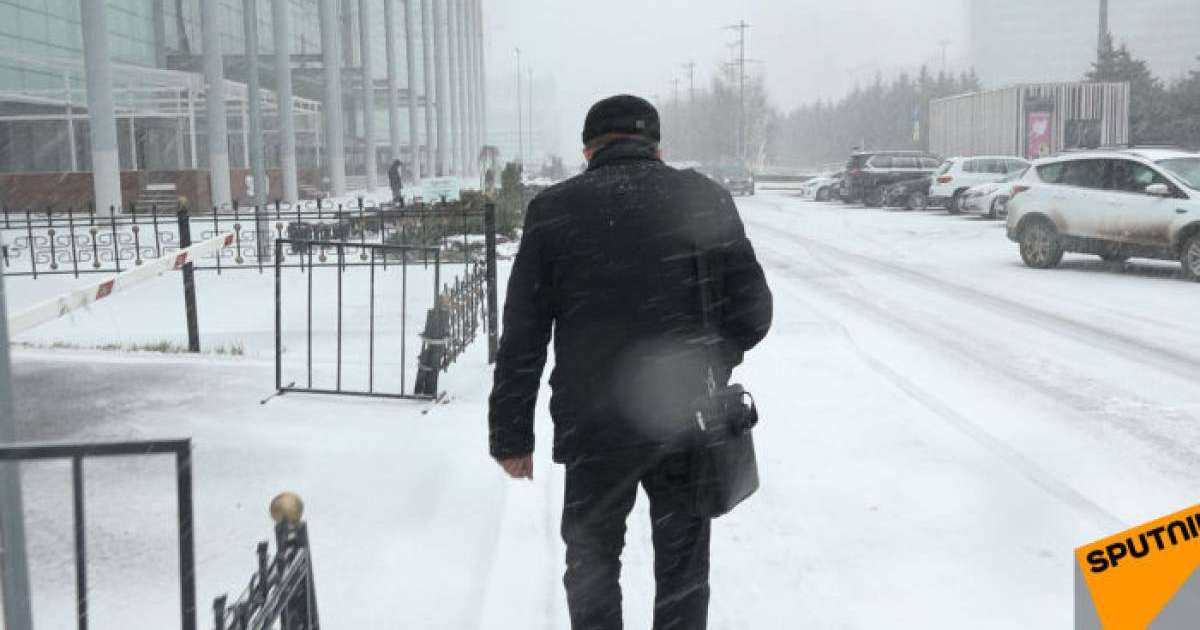 Астанада қар жауды - видео