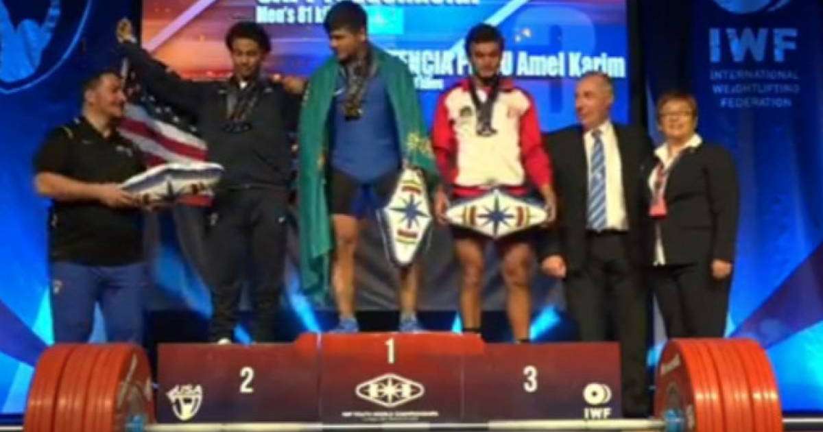 Үшінші алтын! Ауыр атлетикадан жасөспірімдер арасындағы ӘЧ сәтті өтуде