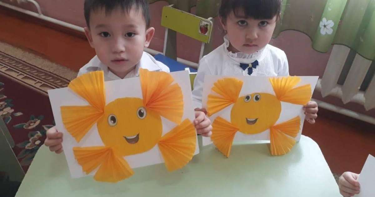 Гофро қағазынан күн жасау - Балабақшадағы ашық сабақтар - Bilim