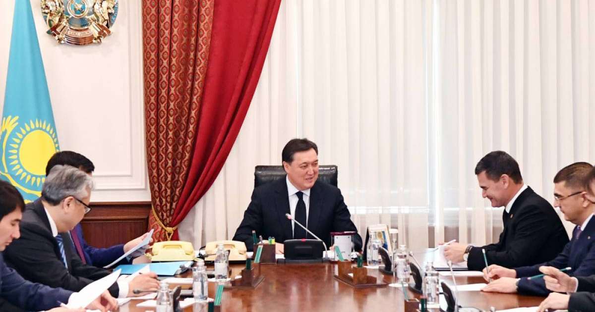 А. Мамин Түрікменстанның Министрлер кабинеті Төрағасының Орынбасарымен кездесу өткізді