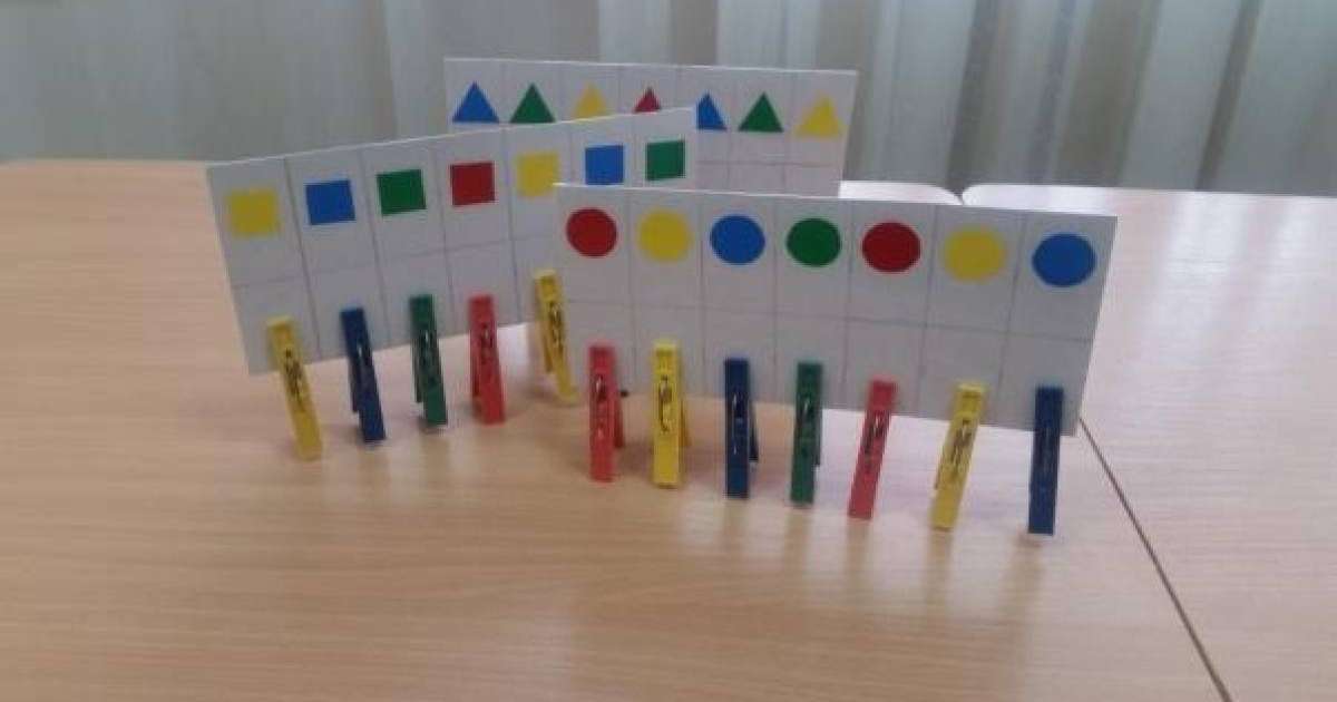 Дидактическая игра «Умные прищепки» - Балабақшадағы ойындар - Bilim