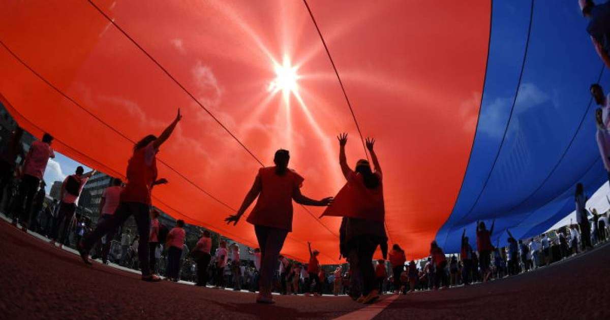 "Флаг-рекордсмен" флешмобы Ресейдің рекордтар кітабына енді – фото