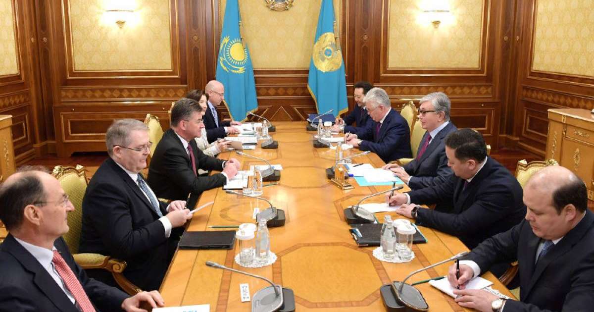 哈萨克斯坦总统会见欧安组织主席莱恰克