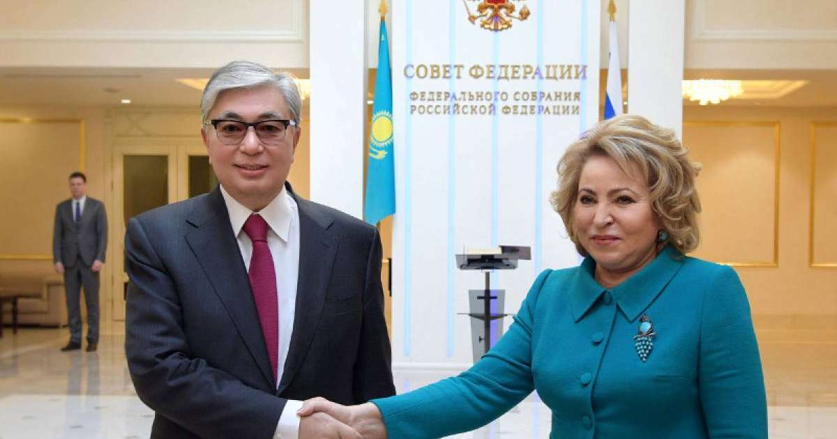 托卡耶夫总统会见俄罗斯联邦委员会主席瓦莲京娜·马特维延科