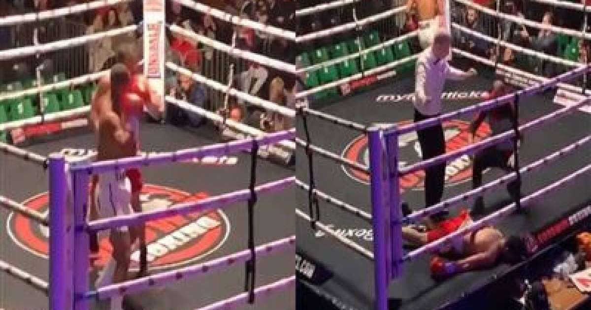 Боксшы қарсыласын бір соққымен құлатты