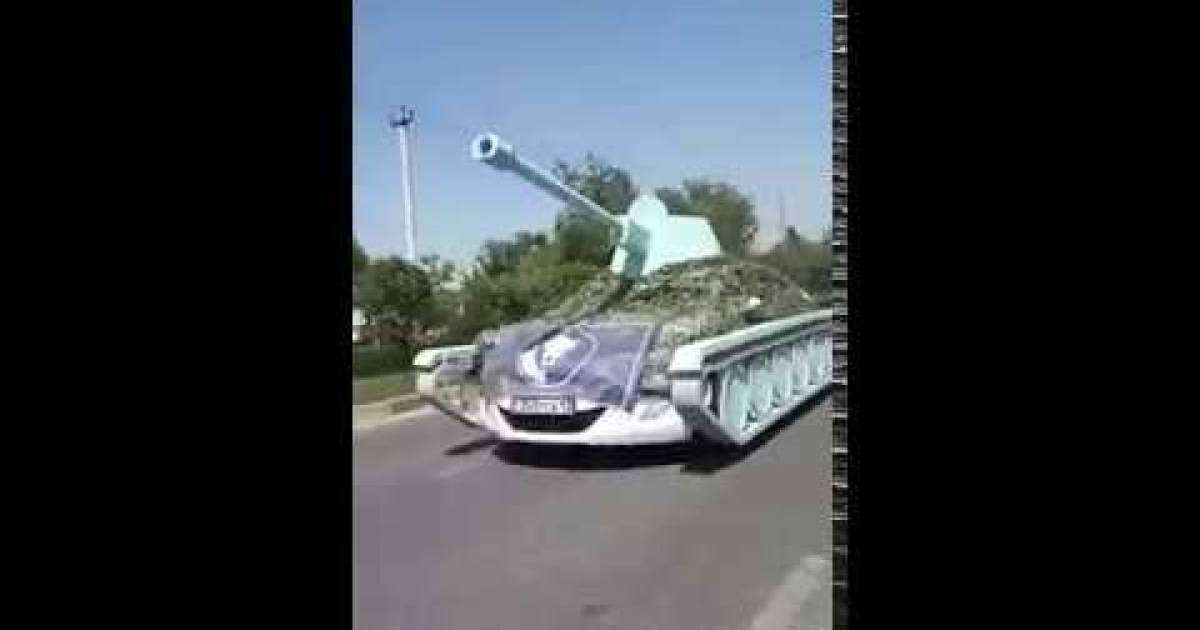 Мазақ па? Шымкентте жүрген ерекше "танк" жұрттың ашуын келтірді – видео