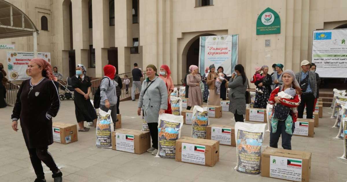 ШЫМКЕНТ: Кувейттік қоры 80 үйге азық-түлік үлестірілді