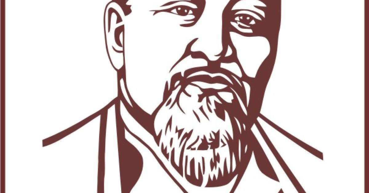 Скачать Абай портет векторе, вектор, корел, высокого качества,