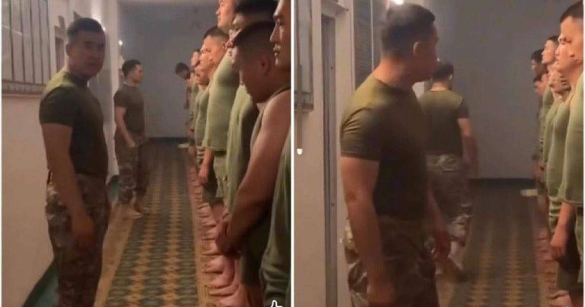 Әскердегі әлімжеттік: Желіде сарбаздарды аяусыз тепкілеген қызметкердің видеосы тарады