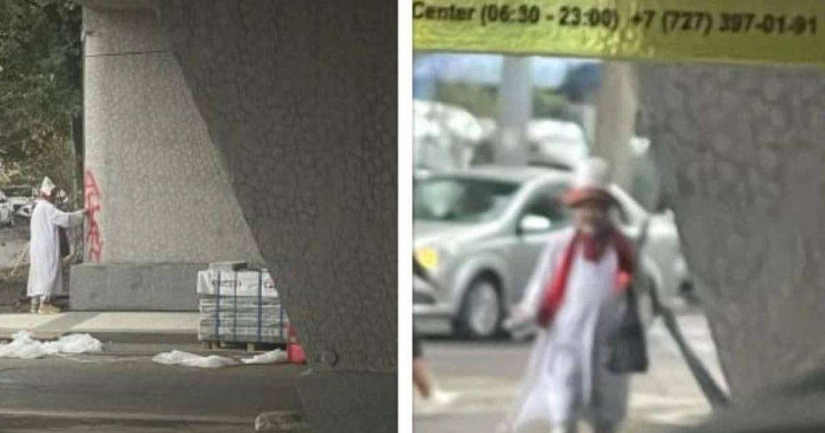  Амантай қажы жаңа көпірге "Аттан!" деп жазып, айыппұл арқалады