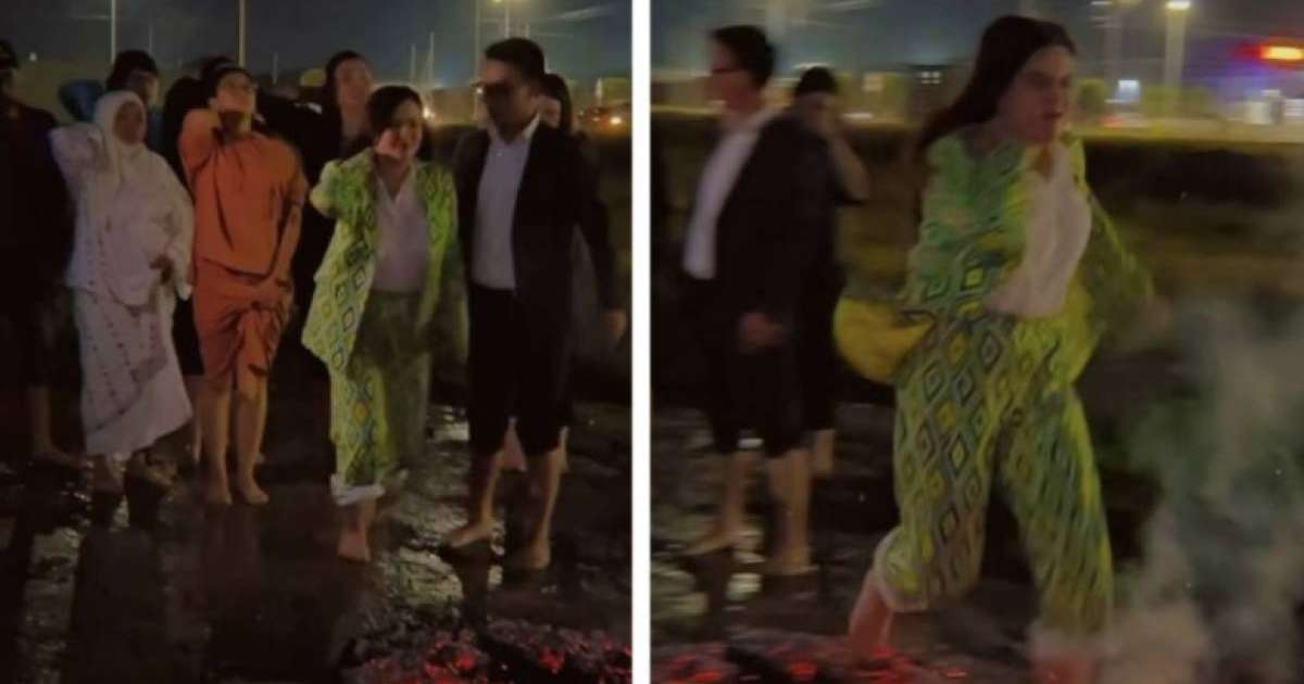 «Тозаққа дайындық»: Рысмендиев әйелдерді қып-қызыл шоқ үстінен жүргізіп рухтандыра ма? (ВИДЕО)