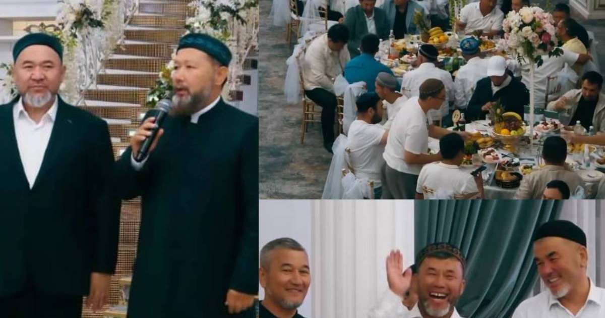 "Бір әйел жоқ": Алматыда имам 350 ер адамды шақырып, қызын ұзатты