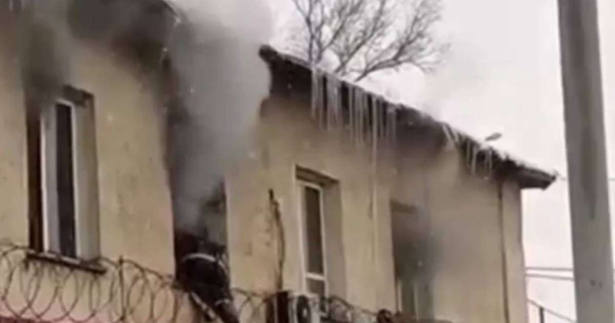 Талғарда полиция ғимаратынан өрт шықты (видео)