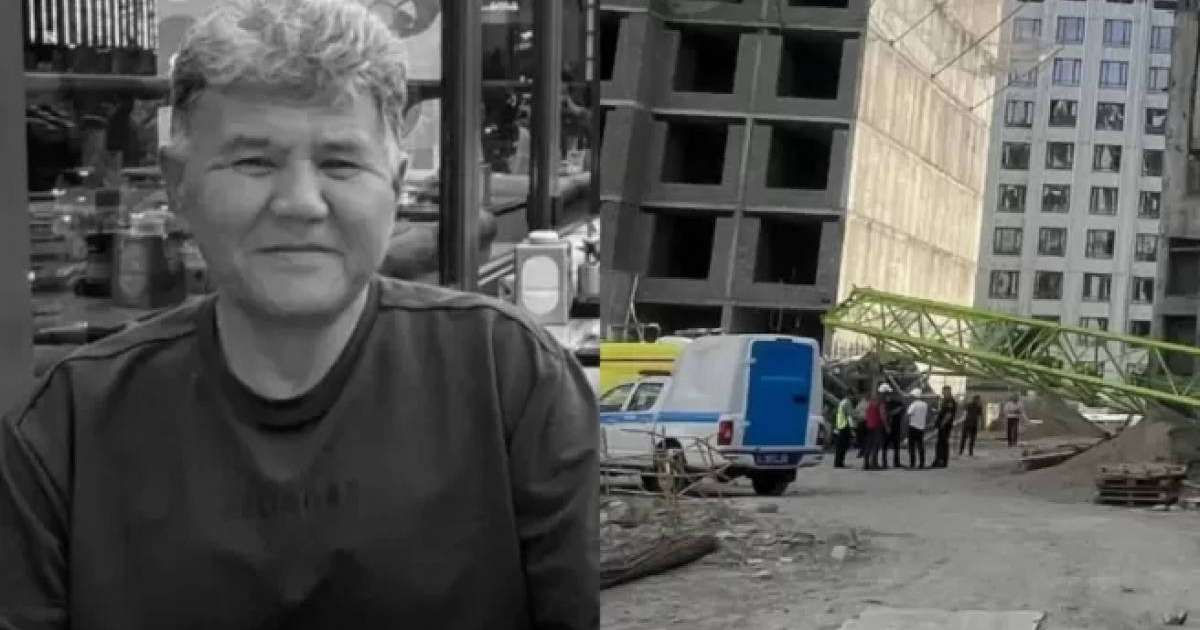 Алматыда құрылыс алаңында кран құлап, бір адам қаза тапты