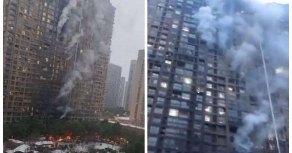 Қытайда 762 адам тұратын көпқабатты үй өртке оранып, он бес адам қаза тапты (видео)