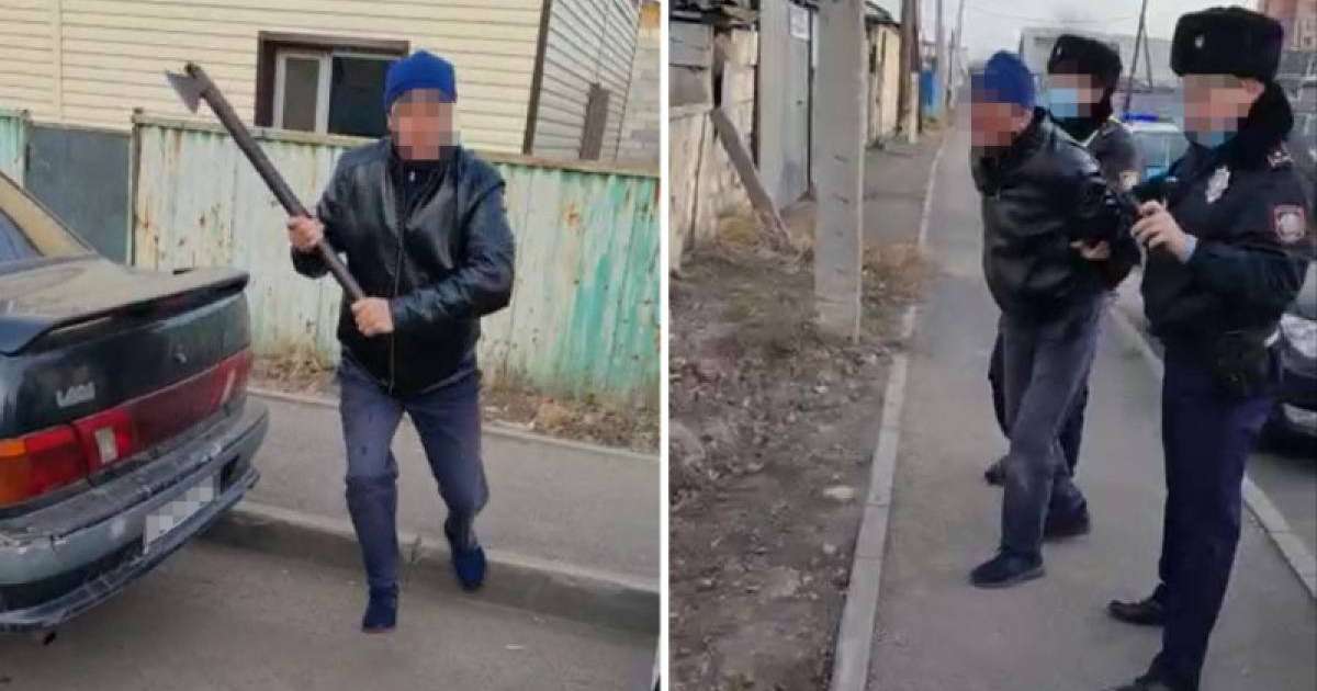 Жеке сот орындаушысына балтамен шабуыл жасады (видео)