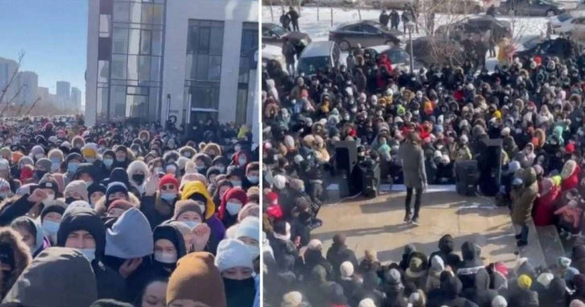 Елордада гүл дүкені ашылды. Жұрттың жиналуына себепші болғандарды полиция алып кетті (видео)