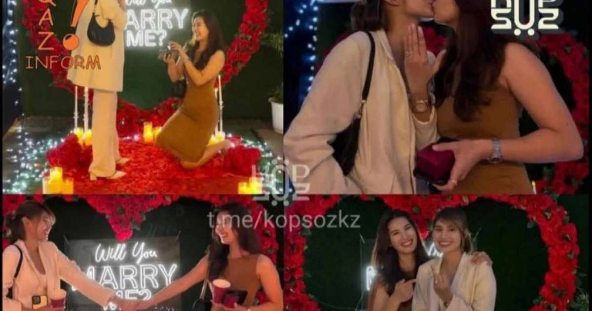 «Елден қуу керек»: Желіде бойжеткендердің бір-біріне үйленуге ұсыныс жасаған видеосы тарады