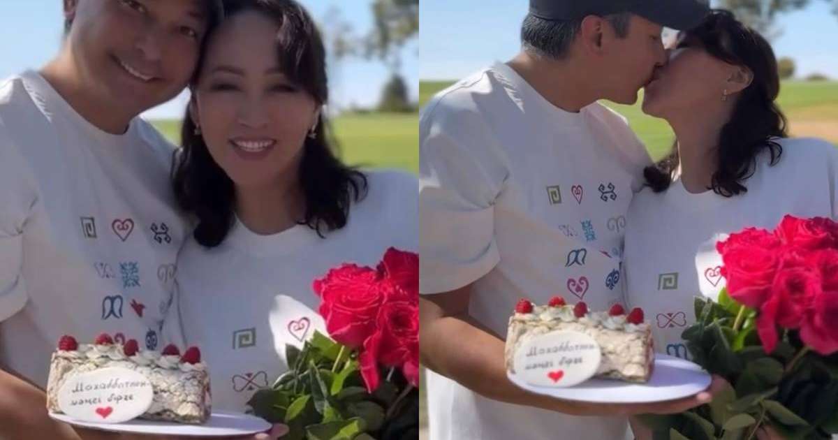 Күйеуімен ерін түйістірген Айгүл Иманбаева сынға қалды