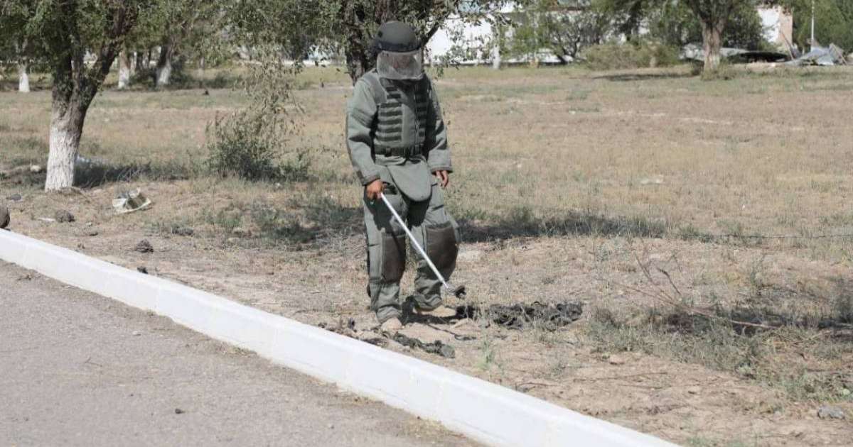 Әскери қоймада жасанды жарылыс жүргізіледі