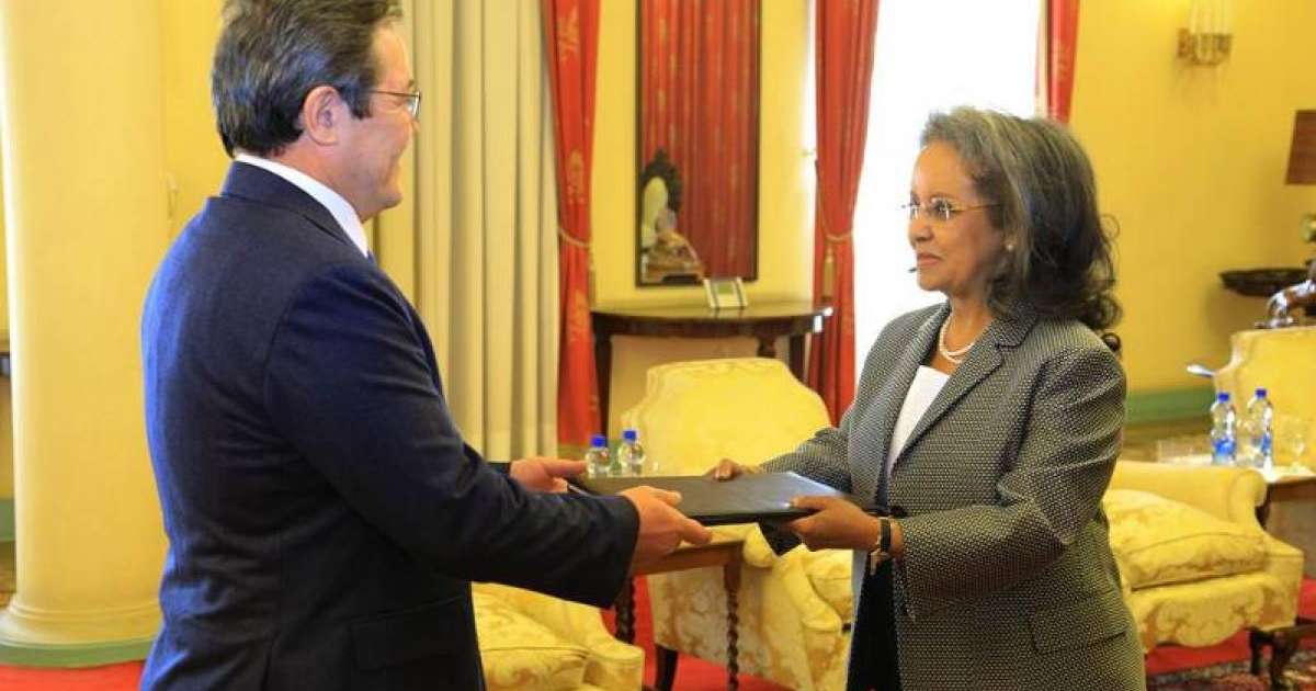 哈萨克斯坦大使向埃塞俄比亚总统递交国书