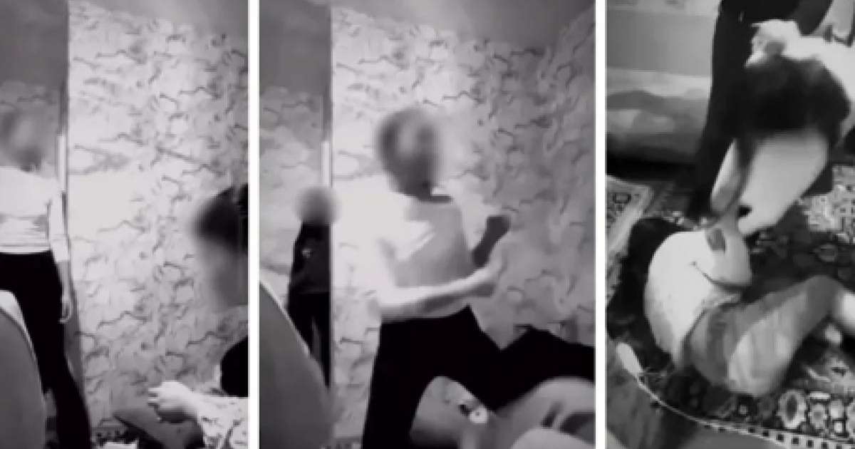 Студент қыз басқалардың көзңнше құрбысын аяусыз соққыға жыққан