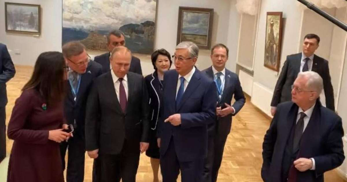 托卡耶夫总统参观艾尔米塔什博物馆鄂木斯克分馆