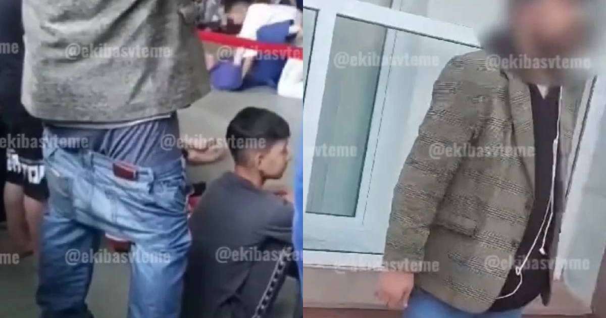 Екібастұзда ер адам шалбарын шешіп, балаларды видеоға түсіріп тұрған (видео)