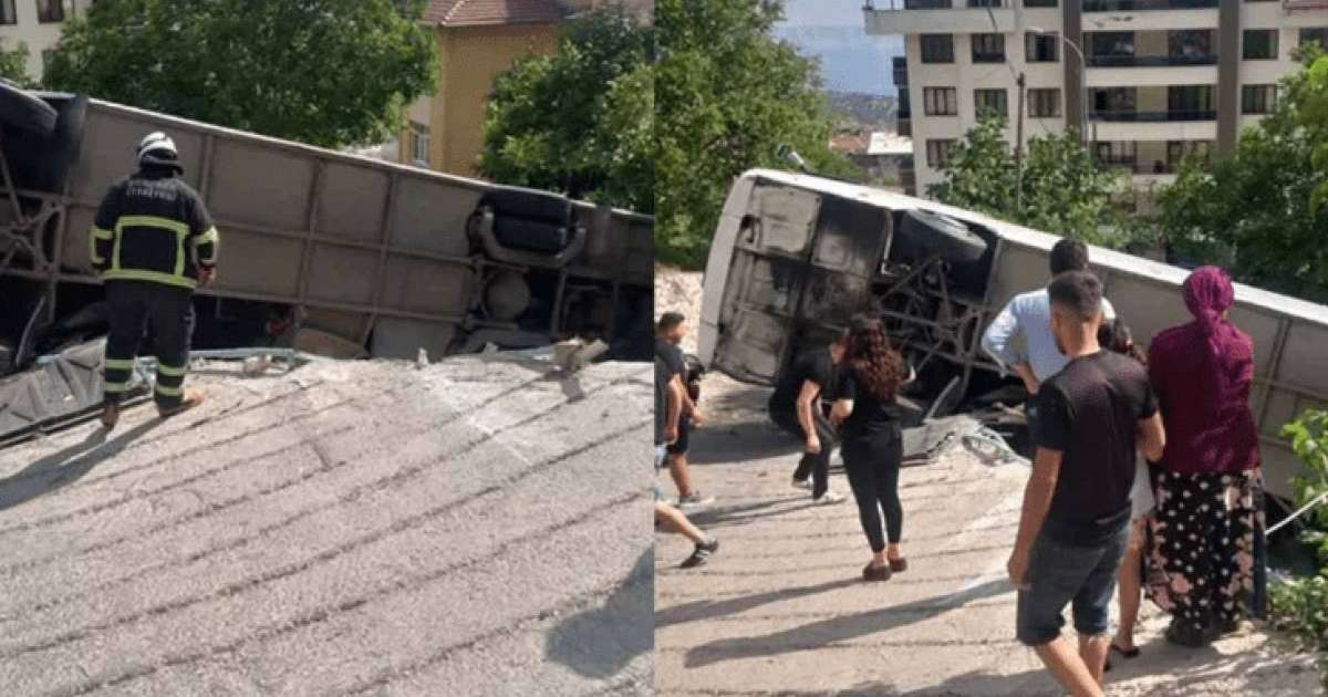 Түркияда туристер автобусы аударылып, 26 адам зардап шекті