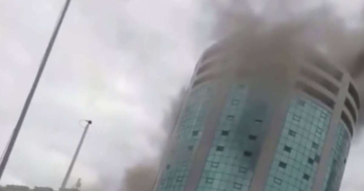 Астанада «Дипломат» қонақүйінің жанында орналасқан мейрамхана өртенді (ВИДЕО)