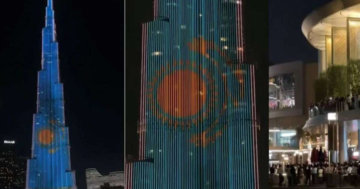 «Бурдж Халифа» Қазақстан туымен безендірілді