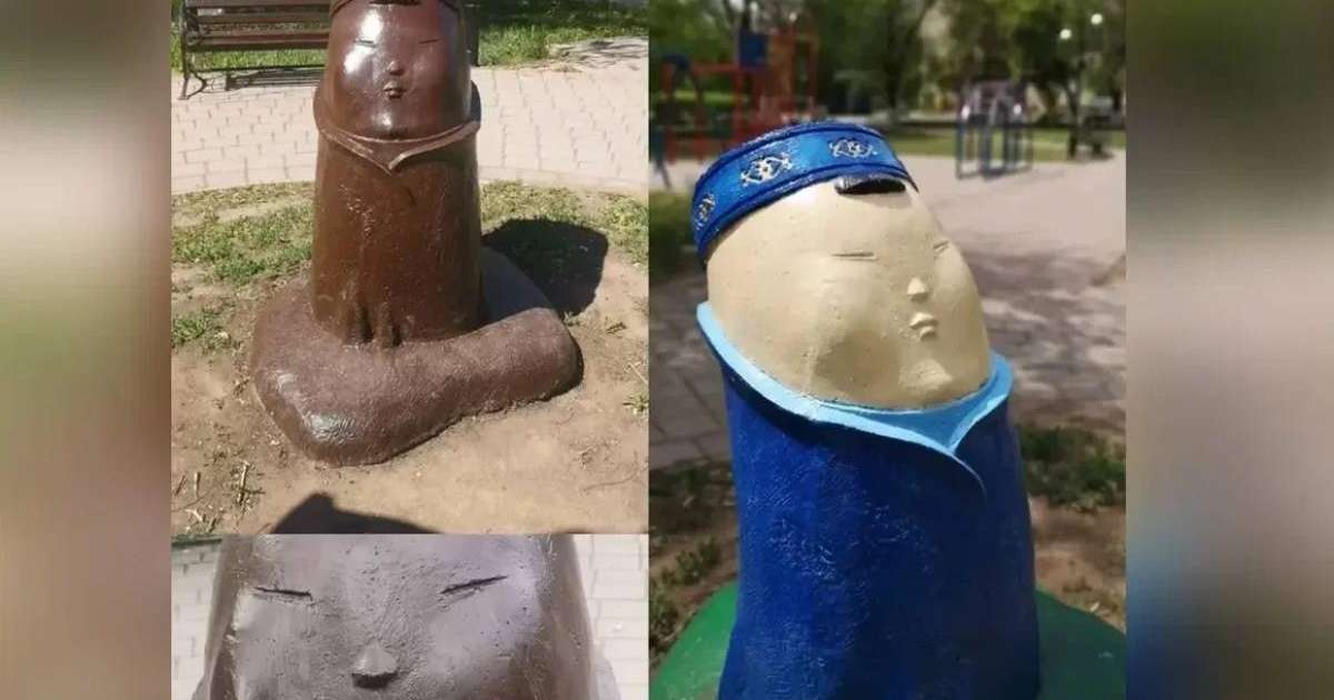 «Атам, әжем және мен»: Қарағандыдағы «біртүрлі» мүсінді көргендер ұяттан өліп кете жаздаған (ФОТО)