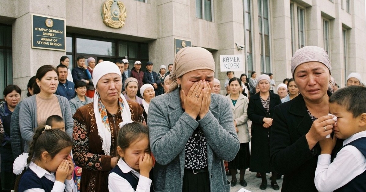Атырау әкімдігінің алдындағы ащы айқай: Көпбалалы отбасылардың несібесін кім жырып отыр?