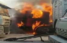 Қарағандыда жүк көлігі жарылды | КТК