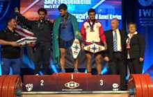 Үшінші алтын! Ауыр атлетикадан жасөспірімдер арасындағы ӘЧ сәтті өтуде