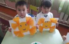 Гофро қағазынан күн жасау - Балабақшадағы ашық сабақтар - Bilim