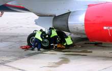 Қостанай әуежайына қонған ұшақтың дөңгелегі жер астына түсіп кетті