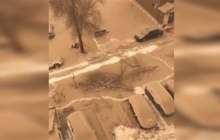 Аспаннан қоңыр түсті қар жауды