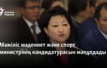 Мәжіліс мәдениет және спорт министрінің кандидатурасын мақұлдады