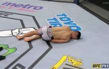 Екі бүктелген UFC файтері қарсыласын есінен тандырды