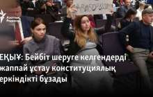 Бейбіт шеруге келгендерді жаппай ұстау конституциялық еркіндікті бұзады