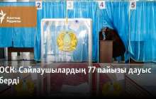 Сайлаушылардың 77 пайызы дауыс берді