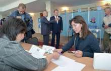 Самал Еслямова Петропавлда дауыс берді