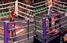 Боксшы қарсыласын бір соққымен құлатты