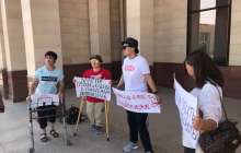 Шымкентте мүгедектер биліктен баспана мәселесін шешуді талап етті