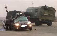 Автомобиль әскери жүк көлігімен соқтығысып, 3 адам қаза тапты