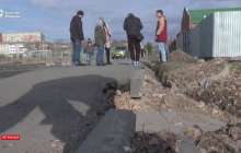 Назарбаев көшесінің асфальті үгітіліп жатыр