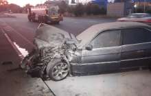 Алматы жаңалықтары: BMW жанармай таситын көлікке соғылып, өртеніп кетті