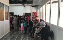 Шымкентте жұмыспен қамту орталығына келген аналар жәрдемақы талап етті